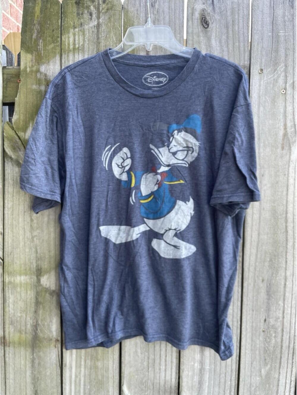 Donald Duck Xl Blue Short Sleeve T-Shirt